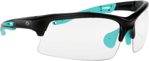 Walker's Unisex Teal Impact Resistant Sport Glasses | Durable Non-Slip Rubberized Frame UV Protection Shooting Outdoor Sports Glasses w/ Clear Lenses