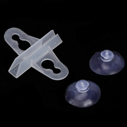 Zerodis 40 Pcs Aquarium Separation Clip, PVC Fish Tank Suction Cup Divider Support Clip with 80 Suction Cups