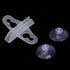 Zerodis 40 Pcs Aquarium Separation Clip, PVC Fish Tank Suction Cup Divider Support Clip with 80 Suction Cups