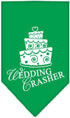 Wedding Crasher Screen Print Bandana, Small, Emerald Green, Mirage Pet Products