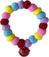 Pom Pom Dog Collar, Elastic Cat Collar with Decorative Plush Ball, Eye-catching Necklace with Bell for Pets (XXL, Red