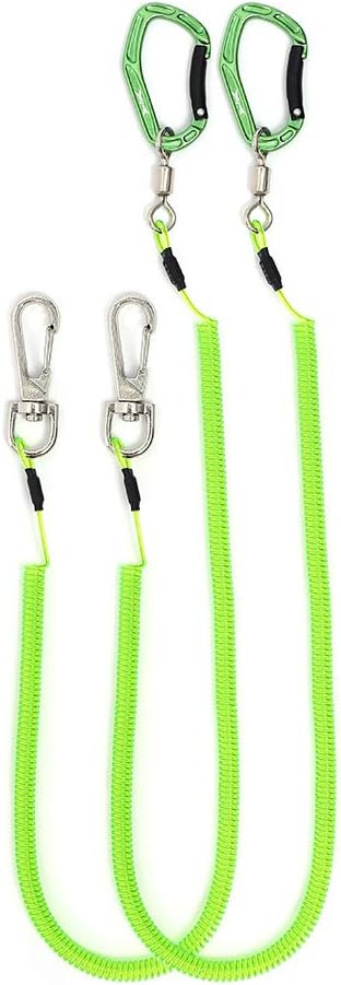 HERCULES M4 Fishing Lanyard, Heavy Duty Retractable Coiled Tether for Kayak Paddle, Rods, Pliers
