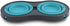 Dexas Popware for Pets Double Elevated Pet Feeder, Small, Gray/Blue