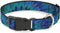 Buckle-Down Plastic Clip Collar - Medium Tie Dye Green/Blue/Purple - 1" Wide - Fits 11-17" Neck
