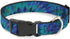 Buckle-Down Plastic Clip Collar - Medium Tie Dye Green/Blue/Purple - 1" Wide - Fits 11-17" Neck