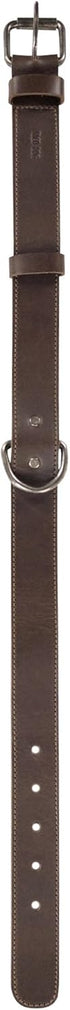 Classic Dog Collar 1.25" Wide - Adjustable Full Grain Leather Collar for Puppy, Handmade, Bourbon Brown