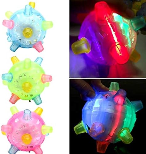 Arinda Jumping Activation Ball for Dogs, Flashing Ball with Light and Sounds, Jumps Automatically