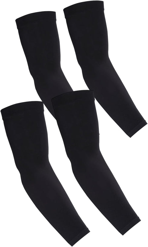 KUHNMARVIN 2 Pairs Arm Sleeves Compression UV Protection Cooling Sun Sleeves for Basketball and Football