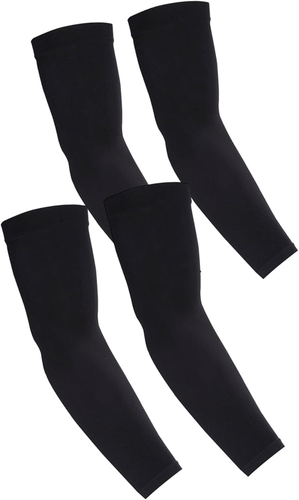 KUHNMARVIN 2 Pairs Arm Sleeves Compression UV Protection Cooling Sun Sleeves for Basketball and Football