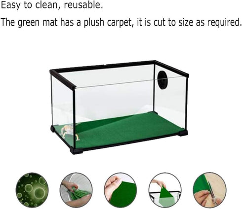 Tfwadmx Reptile Carpet, 2 Pack of Bearded Dragon Mat Terrarium Substrate Liner Bedding for Snakes, Turtles, Lizards