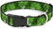 Buckle-Down St. Pat's Stacked Shamrocks Greens Plastic Clip Collar, Large, 15-26"