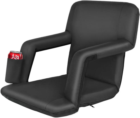 LEMY 20.5"/ 25" Wide Adjustable Stadium Seat for Bleachers Portable Water Resistant