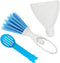 SEIS 3 Pack Hamster Dustpan and Broom Set, Mini Guinea Pig Sweeper for Small Animals (Blue)