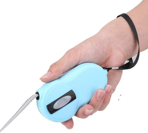 Retractable Dog Pet Leash, Heavy Duty Nylon Reflective Tape, Light Blue