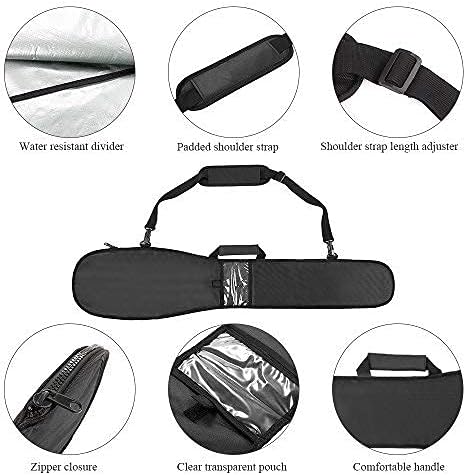 LIXADA Kayak Paddle Bag - Long Storage Holder Pouch Cover for Canoe Paddle (Black)