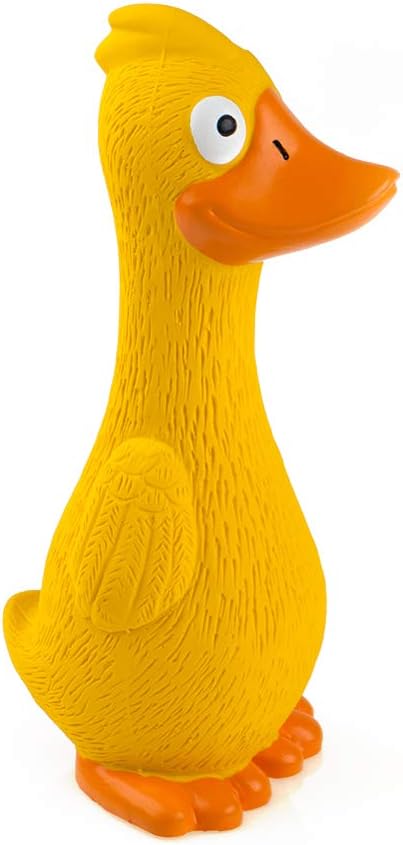 CHIWAVA 2 Pack 7.9 Inch Squeak Latex Dog Toy, Yellow Duck Interactive Play for Small and Medium Dogs
