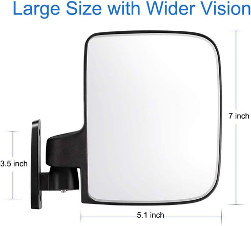 Universal Golf Cart Side Mirrors - Golf Cart Mirror with Turn Signal Light, Rear View Mirrors for Club Car, Ezgo, Yamaha