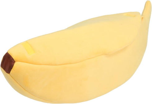 Zerodis Banana Shaped Cat Bed, Soft Cozy Warm Pet House with Semi