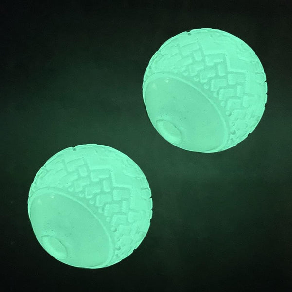 Dog Glow Ball Toy, Glow in The Dark Dog Toy Ball - 2 Pack