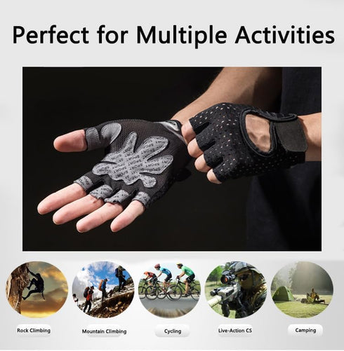 CaySep Workout Gloves for Women Men Non-Slip Breathable Gym Gloves for Weightlifting Cycling Exercise Climbing