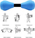 MSUIINT Water Dumbbells, 2 Pcs Blue Foam Dumbbell for Aquatic Exercise, Pool Fitness Equipment