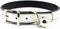 Metal Buckle Pet Collar with Bell for Cats or Puppy Dogs, White/Black/Red/Pink/Blue/Brown (S, White)