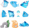 20Pcs Mixed Color Luminous Shark Ornaments, Cute and Naughty Aquarium Micro Landscape
