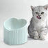 Green Ceramic Raised Cat Bowls, Tilted Elevated Food or Water Bowls, Dishwasher and Microwave Safe, Lead Free