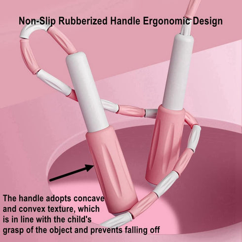 Jump Rope for Kids, Soft Beaded Skipping Rope, Adjustable Length for Fitness and Exercise