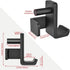 SELEWARE Solid Steel J Hooks for 2" x 2" or 3" x 3" Tube Power Cage, Set of 2 Barbell Holders