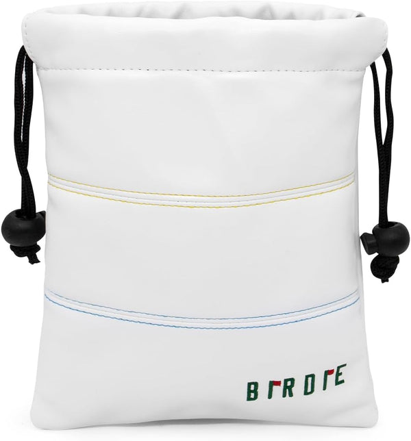 Golf Valuables Pouch, Leather Tee Pouch with Drawstring Closure, Portable Golf Accessories