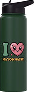 I heart Mayonnaise I love Mayonnaise Stainless Steel Insulated Water Bottle