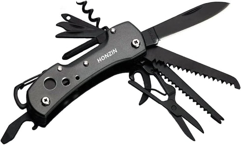 HONZIN Swiss Style Multi Function Pocket Knife for Everyday Use, Outdoor Survival Fishing, Gifts for Men