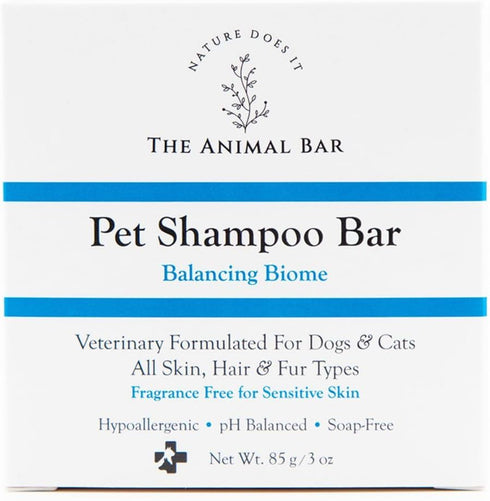 3 oz Balancing Biome Pet Shampoo Bar for Dogs & Cats Vet-Formulated, Fragrance-Free, Hypoallergenic, Plant-Based