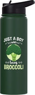 Just A Boy Who Loves Broccoli Broccoli Lover's Stainless Steel Insulated Water Bottle