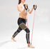 Resistance Exercise Band - Stretch Rubber Tube Workout Fitness with Comfortable Handles for Yoga Gym (Red)