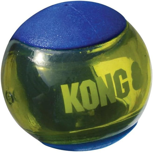 (6 Pack)) KONG Squeezz Action Ball Dog Toy Durable Bouncy Ball with Built-in Squeaker Great for Fetch & Chewers
