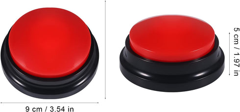 Pet Communication Button for Dogs, 30 Seconds Voice Recording Button Dog Pet Talking Buzzer Pet Interactivity Device Dog Bells for Potty Training, Not Include Batteries (Red)