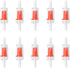 10PCS Non-Return One Way Air Check Valve, Red Clear Plastic for Aquarium Air Pump
