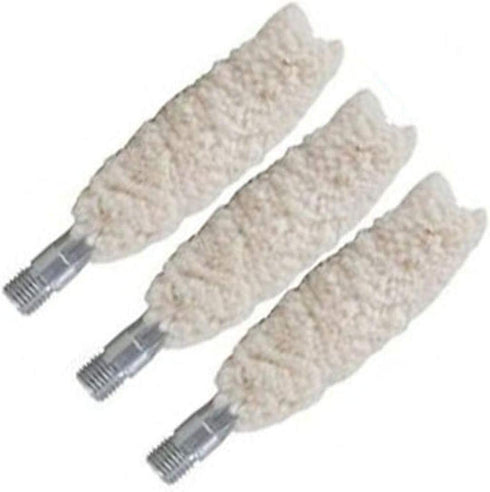 Tipton Bore Mop 3-Pack, 338/6.5mm with 8-32 Threads, Cotton Construction for Applying Gun Oil, Solvent, Bore Cleaning