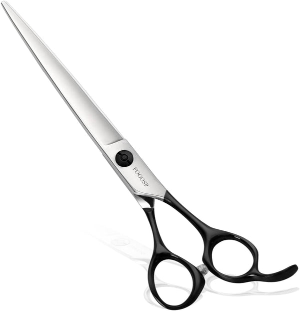 Professional Dog Grooming Scissors - 7.5" Straight Shears for Cutting Small Dogs and Cats, Japan 440C Stainless Steel