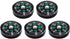 JiuGongmoup 5 Pack 25mm Backpacking Mini Pocket Compass Survival Button Compass for Hiking, Camping, Boating & Outdoor