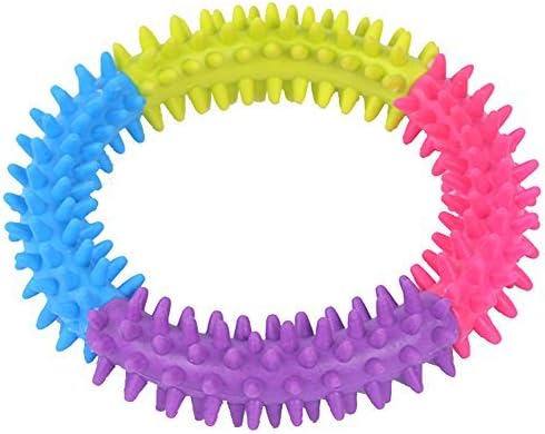 Rubber Dog Chew Toy - Exercises Teeth Jaws - Design for Strong Chewers (Round Circle)