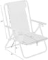 Buyter Portable High-Strength Beach Chair with Adjustable Headrest in Blue Color