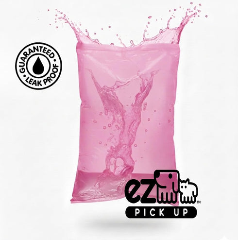 1000 Count 9"x12" Pink Poop Bags - Dog Waste Bag, Cat Litter, EZ Pick Up Puppy Waste Disposal, Large