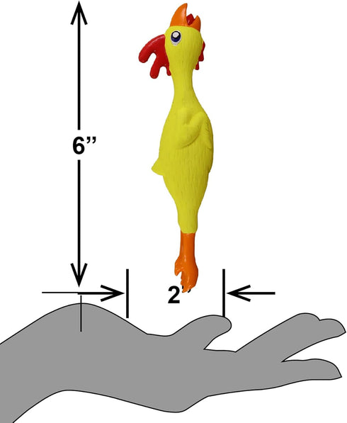 PetSport Naturflex Tiny Tots Small Chicken Latex Dog Chew Toy - All-Natural Soft Squeaky Rubber Chew Toy, 6"