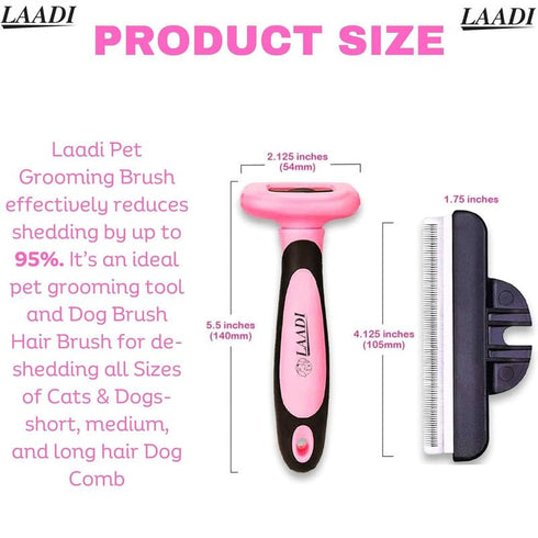 Deshedding Tool for Dogs and Cats, Reduces Shedding by Up to 95% in Less Than 10 Minutes for Grooming