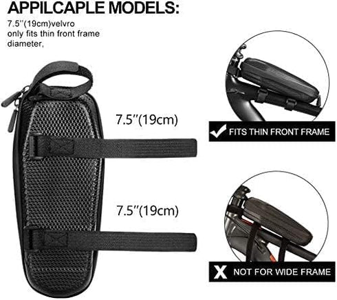 ROCKBROS Top Tube Bike Bag - EVA Bicycle Pouch Storage Pack, Water Resistant Phone Bag for Mountain & Road Bike