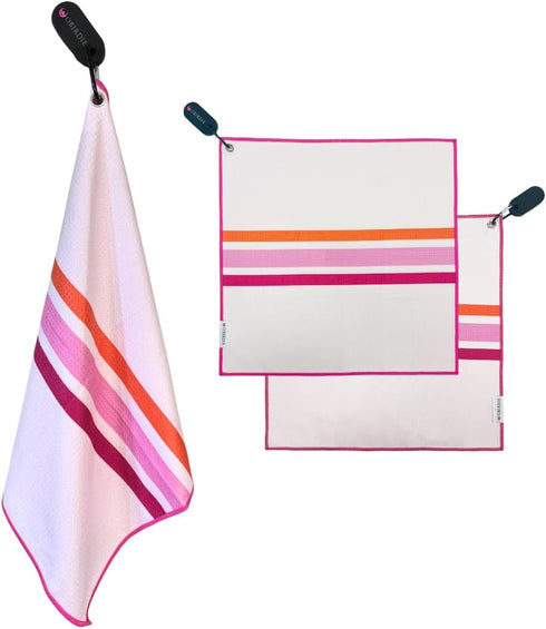 Magnetic Golf Towel, 18 x 18 in. Waffle Microfiber with Detachable Clip, Fun Designs for Women Golf Accessories