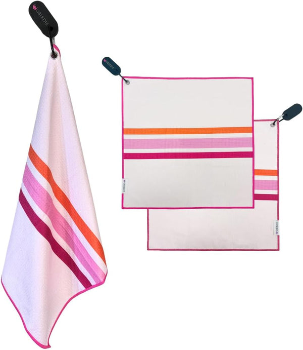 Magnetic Golf Towel, 18 x 18 in. Waffle Microfiber with Detachable Clip, Fun Designs for Women Golf Accessories